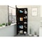 Tuhome Urano Mirror Linen Cabinet, Four Interior Shelves, Five External Shelves, Black MLW5548 - alternate 5